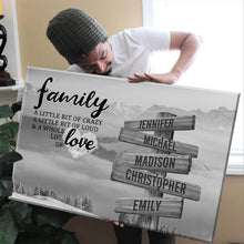 Load image into Gallery viewer, Mountains and clouds A Little Whole Lot of Love Multi-Names Premium Canvas