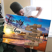 Load image into Gallery viewer, Ocean Pier Color A Little Whole Lot of Love Multi-Names Premium Canvas