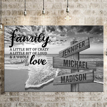 Load image into Gallery viewer, Ocean Sunset A Little Whole Lot of Love Multi-Names Premium Canvas