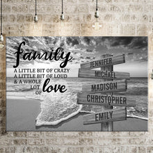 Load image into Gallery viewer, Ocean Sunset A Little Whole Lot of Love Multi-Names Premium Canvas