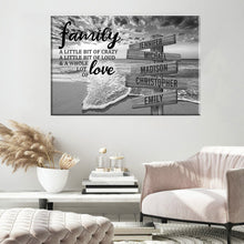 Load image into Gallery viewer, Ocean Sunset A Little Whole Lot of Love Multi-Names Premium Canvas