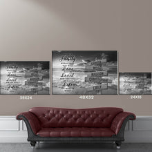 Load image into Gallery viewer, Ocean Sunset "Being A Family Means You Will Love And Be Loved" Multi-Names Premium Canvas