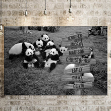 Load image into Gallery viewer, Prairie Panda Multi-Names Premium Canvas Poster
