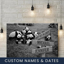 Load image into Gallery viewer, Prairie Panda Multi-Names Premium Canvas