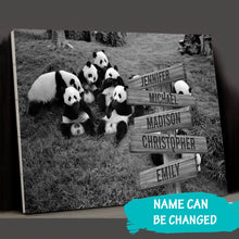 Load image into Gallery viewer, Prairie Panda Multi-Names Premium Canvas Poster