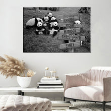 Load image into Gallery viewer, Prairie Panda Multi-Names Premium Canvas Poster