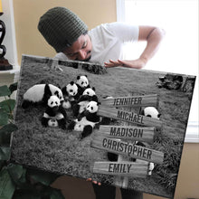 Load image into Gallery viewer, Prairie Panda Multi-Names Premium Canvas