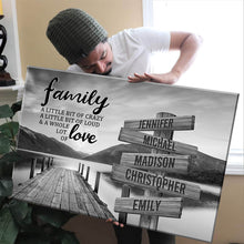 Load image into Gallery viewer, River Pier A Little Whole Lot of Love Multi-Names Premium Canvas (Framed)