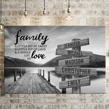 Load image into Gallery viewer, River Pier A Little Whole Lot of Love Multi-Names Premium Canvas (Framed)
