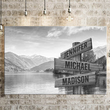 Load image into Gallery viewer, Riverside Scenery Multi-Names Premium Canvas Poster