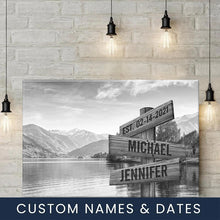 Load image into Gallery viewer, Riverside Scenery Multi-Names Premium Canvas