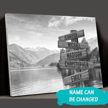 Load image into Gallery viewer, Riverside Scenery Multi-Names Premium Canvas