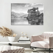 Load image into Gallery viewer, Riverside Scenery Multi-Names Premium Canvas Poster