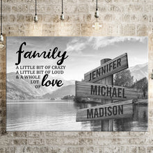 Load image into Gallery viewer, Riverside Scenery A Little Whole Lot of Love Multi-Names Premium Canvas Poster