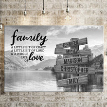 Load image into Gallery viewer, Riverside Scenery A Little Whole Lot of Love Multi-Names Premium Canvas Poster