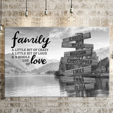 Load image into Gallery viewer, Riverside Scenery A Little Whole Lot of Love Multi-Names Premium Canvas