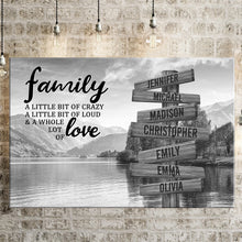 Load image into Gallery viewer, Riverside Scenery A Little Whole Lot of Love Multi-Names Premium Canvas