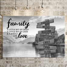 Load image into Gallery viewer, Riverside Scenery A Little Whole Lot of Love Multi-Names Premium Canvas Poster