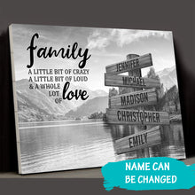 Load image into Gallery viewer, Riverside Scenery A Little Whole Lot of Love Multi-Names Premium Canvas Poster
