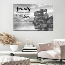 Load image into Gallery viewer, Riverside Scenery A Little Whole Lot of Love Multi-Names Premium Canvas Poster