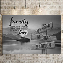 Load image into Gallery viewer, Riverside Sunset A Little Whole Lot of Love Multi-Names Premium Canvas Poster