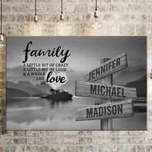 Load image into Gallery viewer, Riverside Sunset A Little Whole Lot of Love Multi-Names Premium Canvas