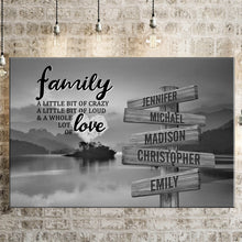 Load image into Gallery viewer, Riverside Sunset A Little Whole Lot of Love Multi-Names Premium Canvas Poster