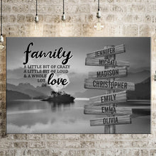 Load image into Gallery viewer, Riverside Sunset A Little Whole Lot of Love Multi-Names Premium Canvas Poster