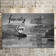Load image into Gallery viewer, Riverside Sunset A Little Whole Lot of Love Multi-Names Premium Canvas