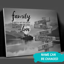 Load image into Gallery viewer, Riverside Sunset A Little Whole Lot of Love Multi-Names Premium Canvas