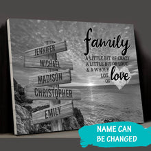 Load image into Gallery viewer, Sea Sunrises  A Little Whole Lot of Love Multi-Names Premium Canvas Poster