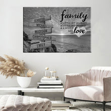 Load image into Gallery viewer, Sea Sunrises  A Little Whole Lot of Love Multi-Names Premium Canvas Poster