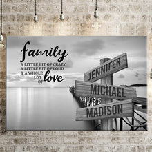 Load image into Gallery viewer, Seaside Bridge A Little Whole Lot of Love Multi-Names Premium Canvas Poster