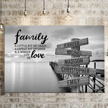 Load image into Gallery viewer, Seaside Bridge A Little Whole Lot of Love Multi-Names Premium Canvas