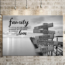 Load image into Gallery viewer, Seaside Bridge A Little Whole Lot of Love Multi-Names Premium Canvas Poster