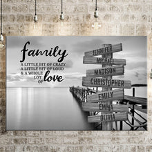 Load image into Gallery viewer, Seaside Bridge A Little Whole Lot of Love Multi-Names Premium Canvas Poster