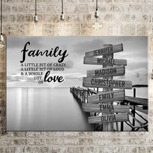 Load image into Gallery viewer, Seaside Bridge A Little Whole Lot of Love Multi-Names Premium Canvas