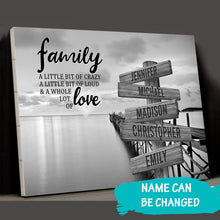 Load image into Gallery viewer, Seaside Bridge A Little Whole Lot of Love Multi-Names Premium Canvas