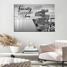 Load image into Gallery viewer, Seaside Bridge A Little Whole Lot of Love Multi-Names Premium Canvas Poster