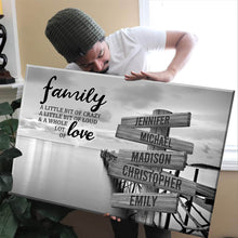 Load image into Gallery viewer, Seaside Bridge A Little Whole Lot of Love Multi-Names Premium Canvas
