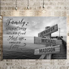 Load image into Gallery viewer, Seaside Dock A Whole Lot of Love Multi-Names Premium Canvas