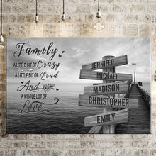Load image into Gallery viewer, Seaside Dock A Whole Lot of Love Multi-Names Premium Canvas