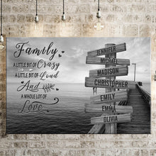 Load image into Gallery viewer, Seaside Dock A Whole Lot of Love Multi-Names Premium Canvas