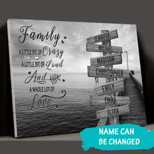 Load image into Gallery viewer, Seaside Dock A Whole Lot of Love Multi-Names Premium Canvas