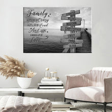 Load image into Gallery viewer, Seaside Dock A Whole Lot of Love Multi-Names Premium Canvas