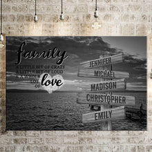 Load image into Gallery viewer, Seaside Dusk A Little Whole Lot of Love Multi-Names Premium Canvas Poster