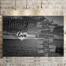 Load image into Gallery viewer, Seaside Dusk A Little Whole Lot of Love Multi-Names Premium Canvas Poster