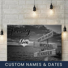 Load image into Gallery viewer, Seaside Dusk A Little Whole Lot of Love Multi-Names Premium Canvas Poster
