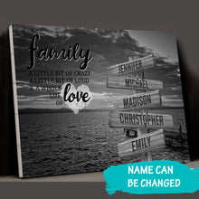 Load image into Gallery viewer, Seaside Dusk A Little Whole Lot of Love Multi-Names Premium Canvas Poster