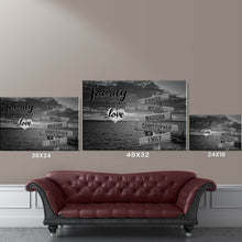 Load image into Gallery viewer, Seaside Dusk A Little Whole Lot of Love Multi-Names Premium Canvas Poster